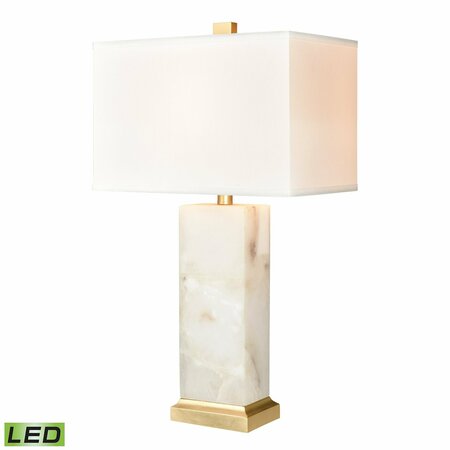 ELK SIGNATURE Helain 27'' High 1-Light Table Lamp - White - Includes LED Bulb H0019-8006-LED